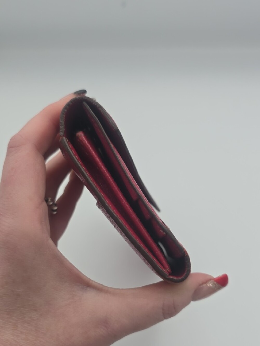 Cartier Pink Envelope Long Snap Wallet Silver Hardware Chain/Divider (GOOD) ๐ - Picture 10 of 15